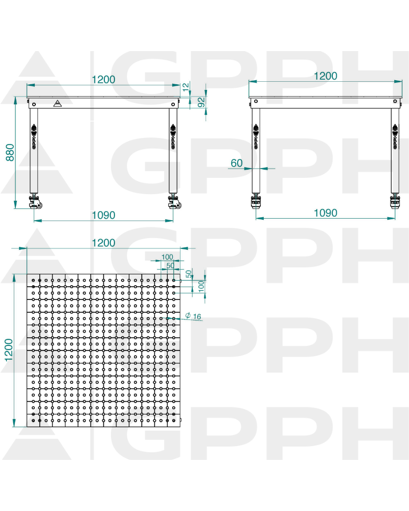 Stół Spawalniczy BASIC 12mm - 1200x1200mm