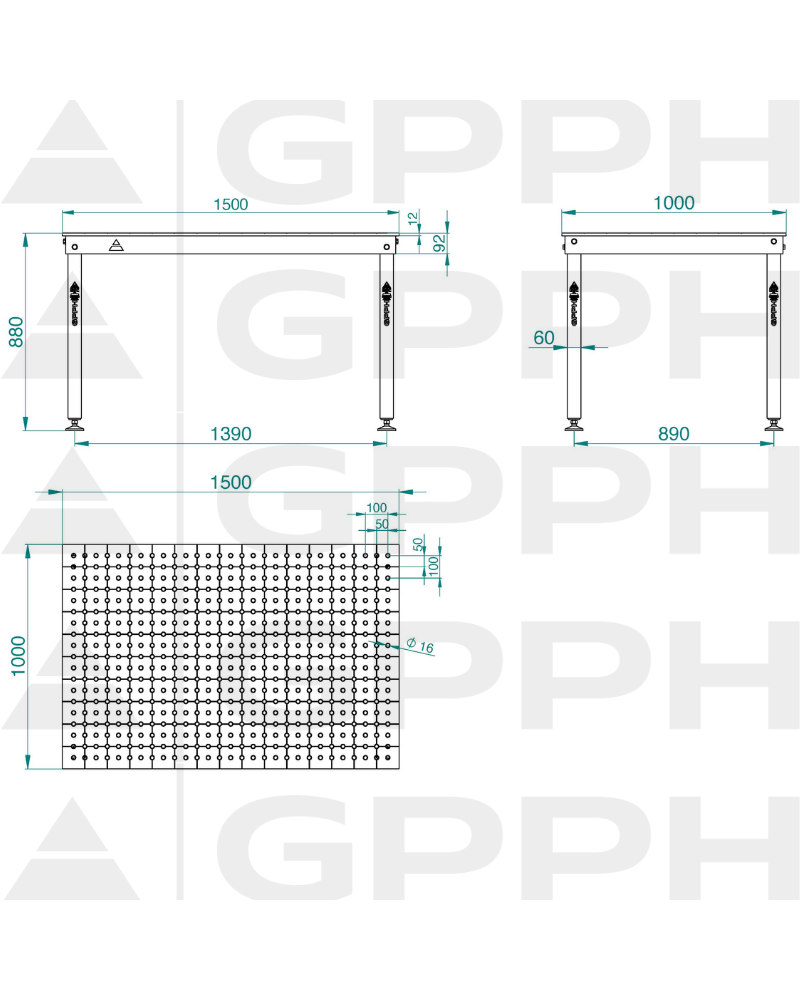 Stół Spawalniczy BASIC 12mm - 1500x1000mm