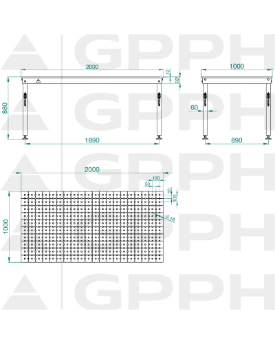 Stół Spawalniczy BASIC 12mm - 2000x1000mm