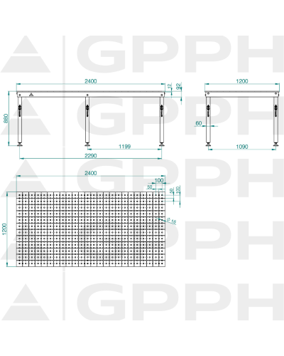 Stół Spawalniczy BASIC 12mm - 2400x1200mm