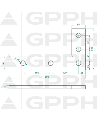 Winkiel płaski 275x150mm