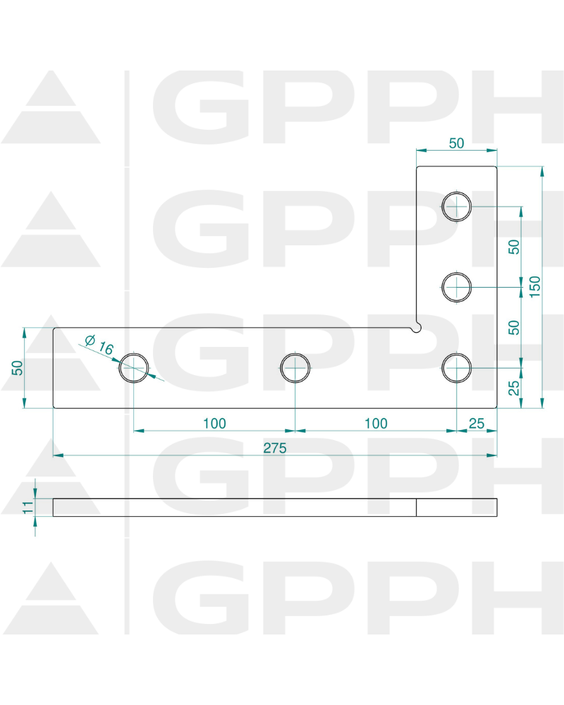 Winkiel płaski 275x150mm