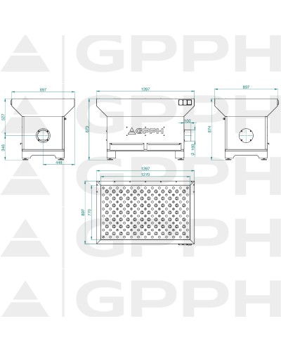 Stanowisko szlifiersko-spawalnicze 1270x770mm - podstawa - GPPH Group