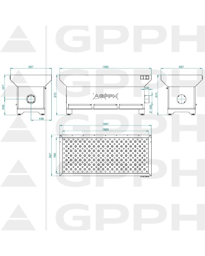 Stanowisko szlifiersko-spawalnicze 1870x770mm - podstawa - GPPH Group
