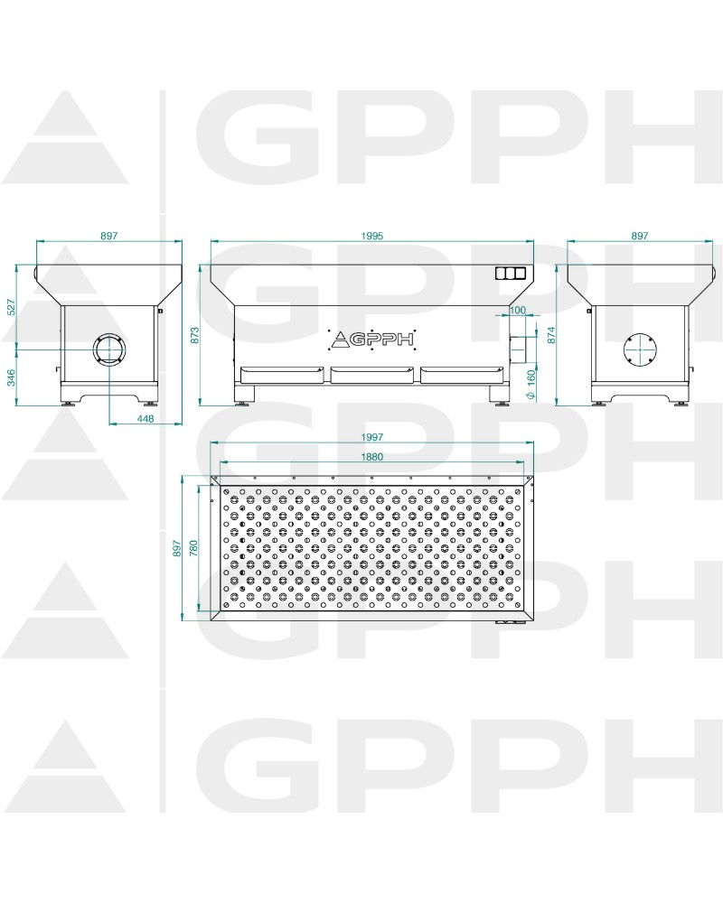 Stanowisko szlifiersko-spawalnicze 1870x770mm - podstawa - GPPH Group