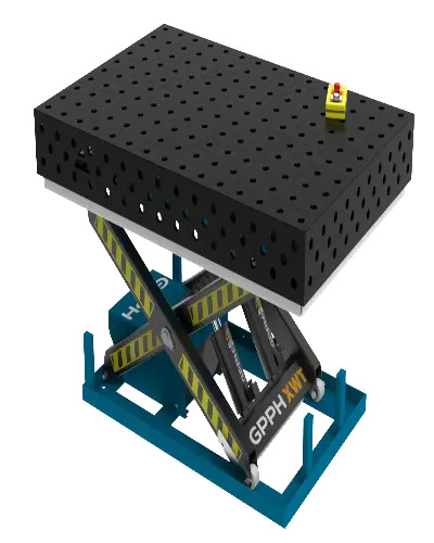 Stół spawalniczy EXPERT 1500x1000 mm z hydraulicznym systemem podnoszenia